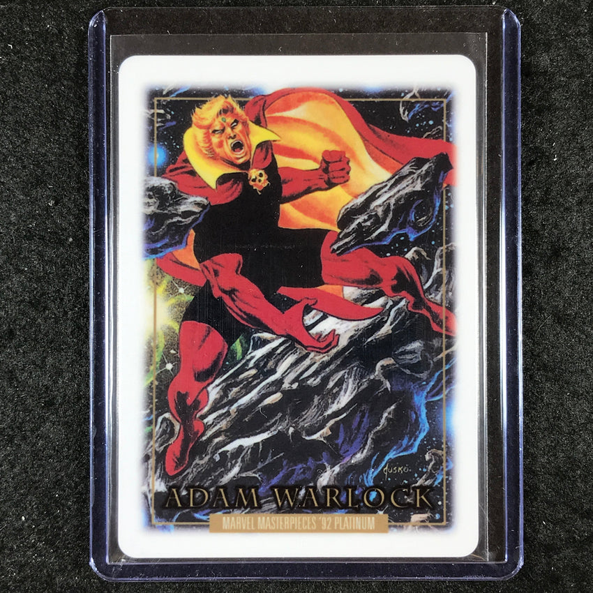 2024 Marvel Masterpieces '92 Platinum ADAM WARLOCK Base Metallurgy #10