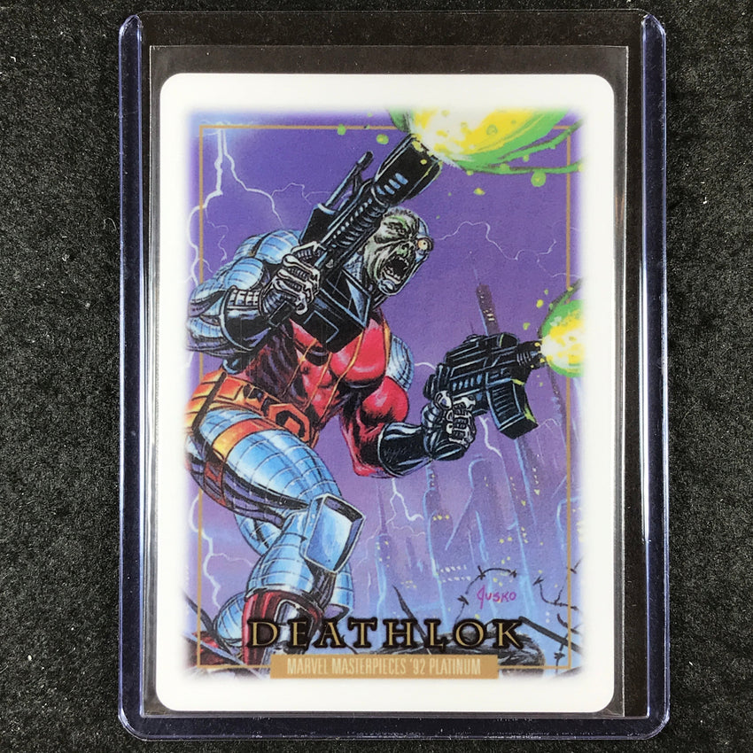 2024 Marvel Masterpieces '92 Platinum DEATHLOK Base Metallurgy #28