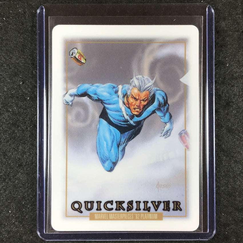 2024 Marvel Masterpieces '92 Platinum QUICKSILVER Base Metallurgy #71