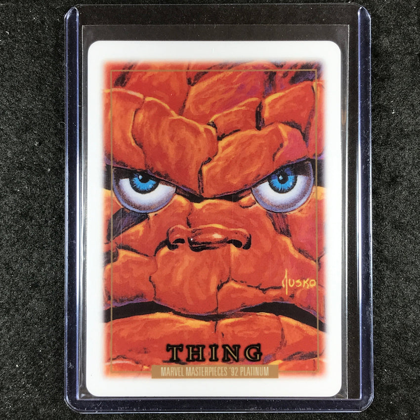 2024 Marvel Masterpieces '92 Platinum THING Base Metallurgy #91