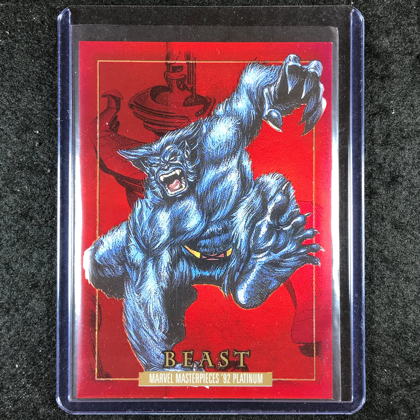 2024 Marvel Masterpieces '92 Platinum BEAST Precious Metal Gems Red 15/100 #7