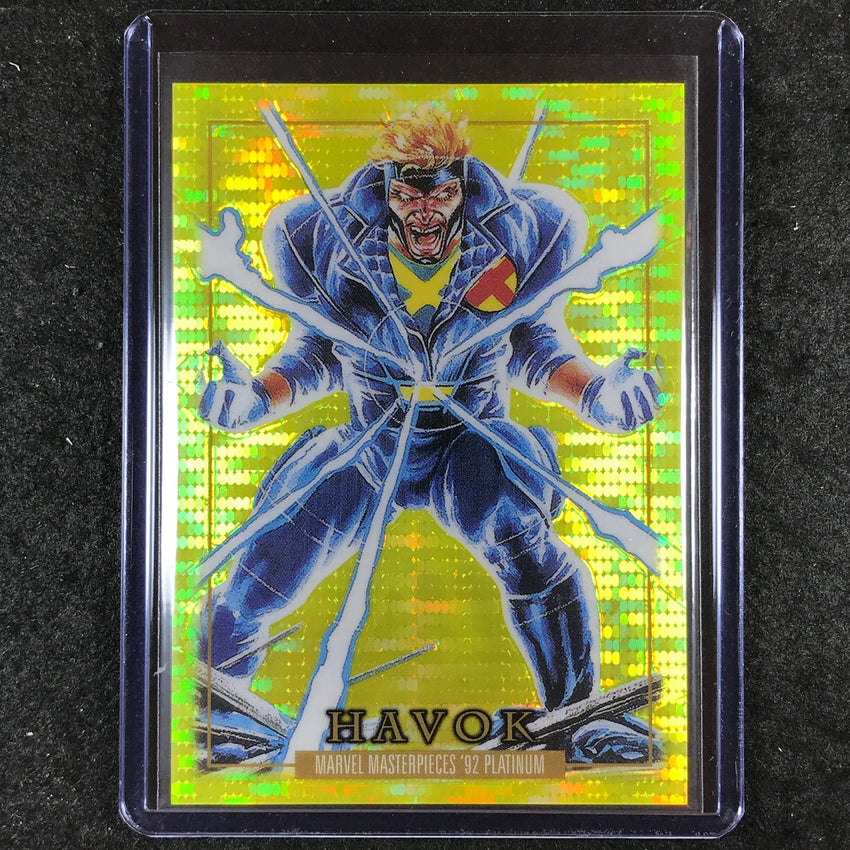 2024 Marvel Masterpieces '92 Platinum HAVOK Base Seismic Gold 23/92 #35