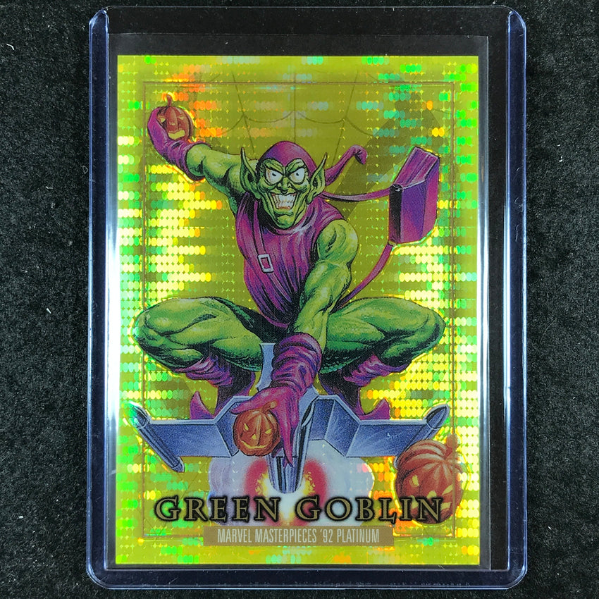 2024 Marvel Masterpieces '92 Platinum GREEN GOBLIN Base Seismic Gold 70/92 #36
