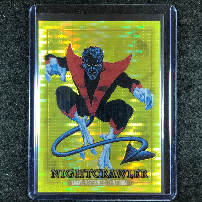 2024 Marvel Masterpieces '92 Platinum NIGHTCRAWLER Base Seismic Gold 19/92 #62