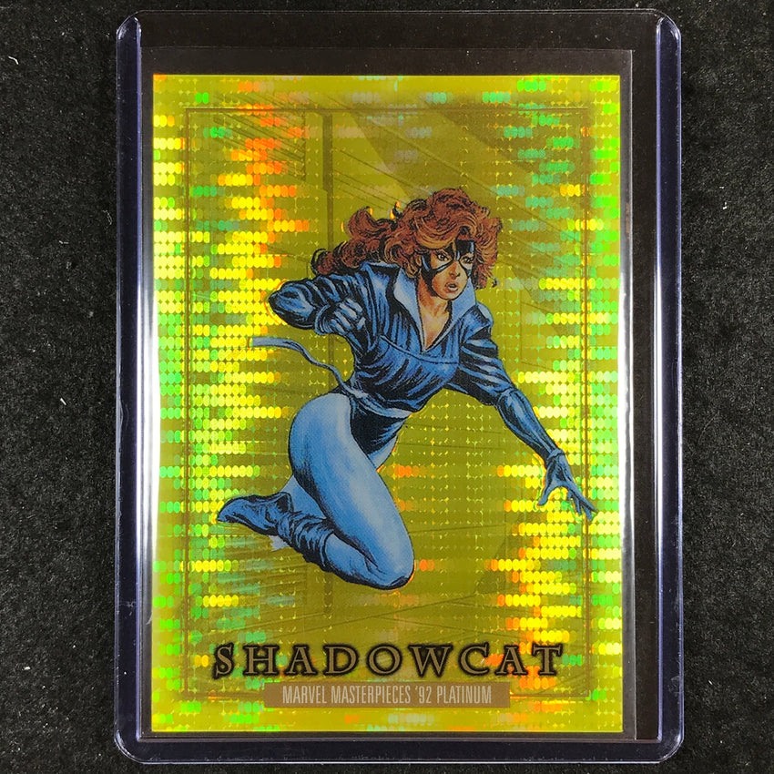 2024 Marvel Masterpieces '92 Platinum SHADOWCAT Base Seismic Gold 25/92 #75