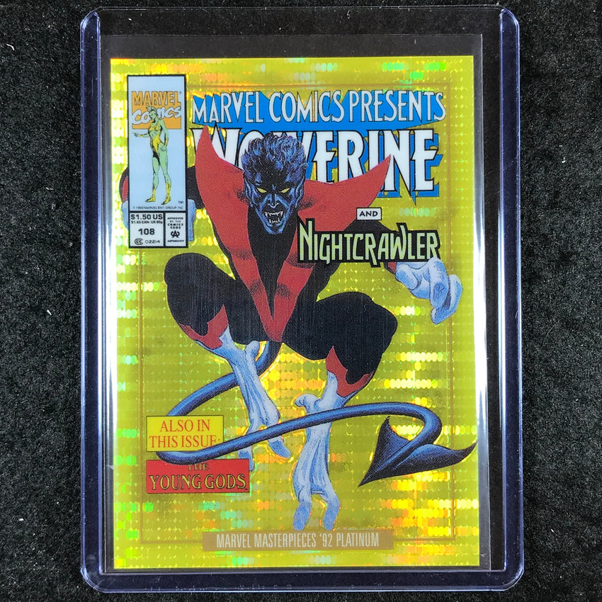 2024 Marvel Masterpieces '92 Platinum NIGHTCRAWLER Variant Seismic Gold 85/92