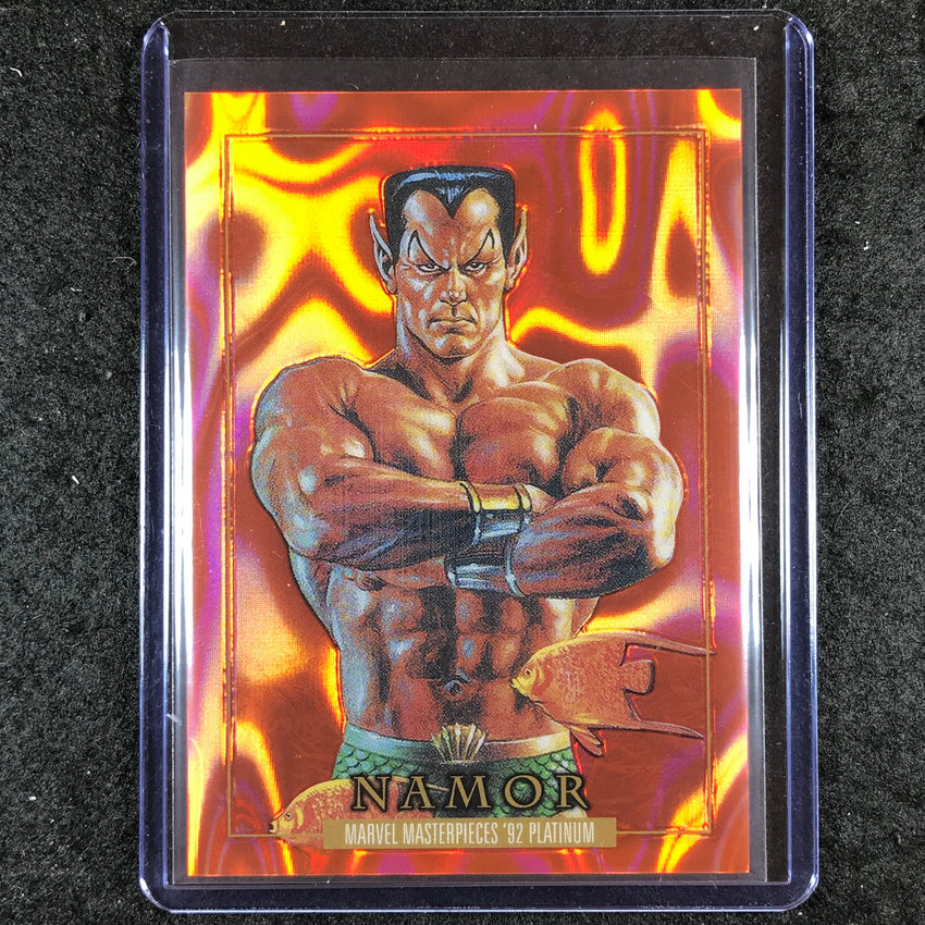 2024 Marvel Masterpieces '92 Platinum NAMOR Base Orange Lava 20/25 #57