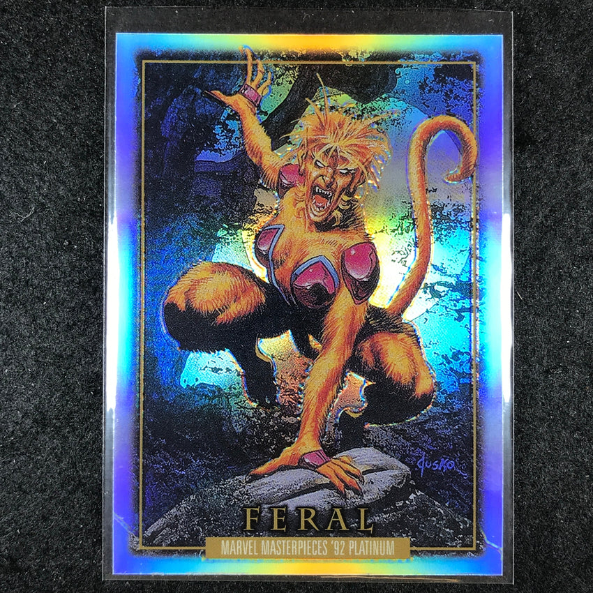 2024 Marvel Masterpieces '92 Platinum FERAL Base Rainbow #55