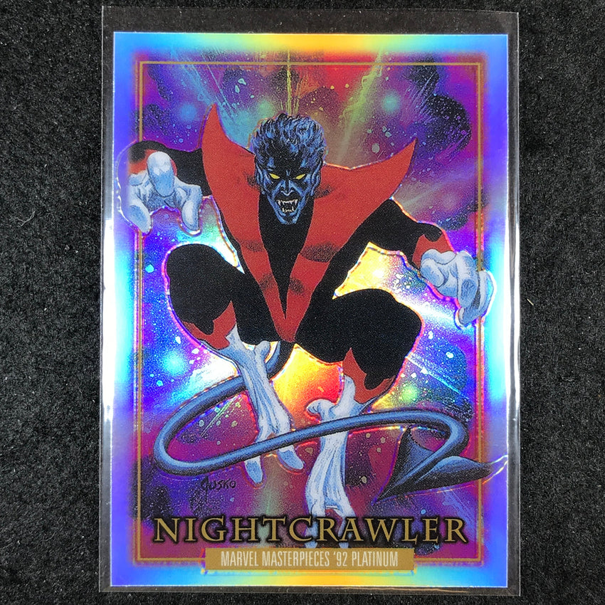 2024 Marvel Masterpieces '92 Platinum NIGHTCRAWLER Base Rainbow #62