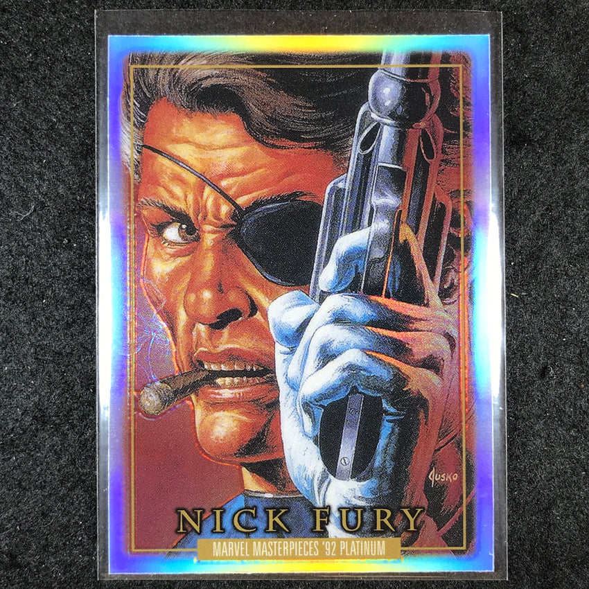 2024 Marvel Masterpieces '92 Platinum NICK FURY Base Rainbow #64