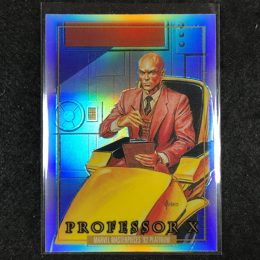 2024 Marvel Masterpieces '92 Platinum PROFESSOR X Base Rainbow #66