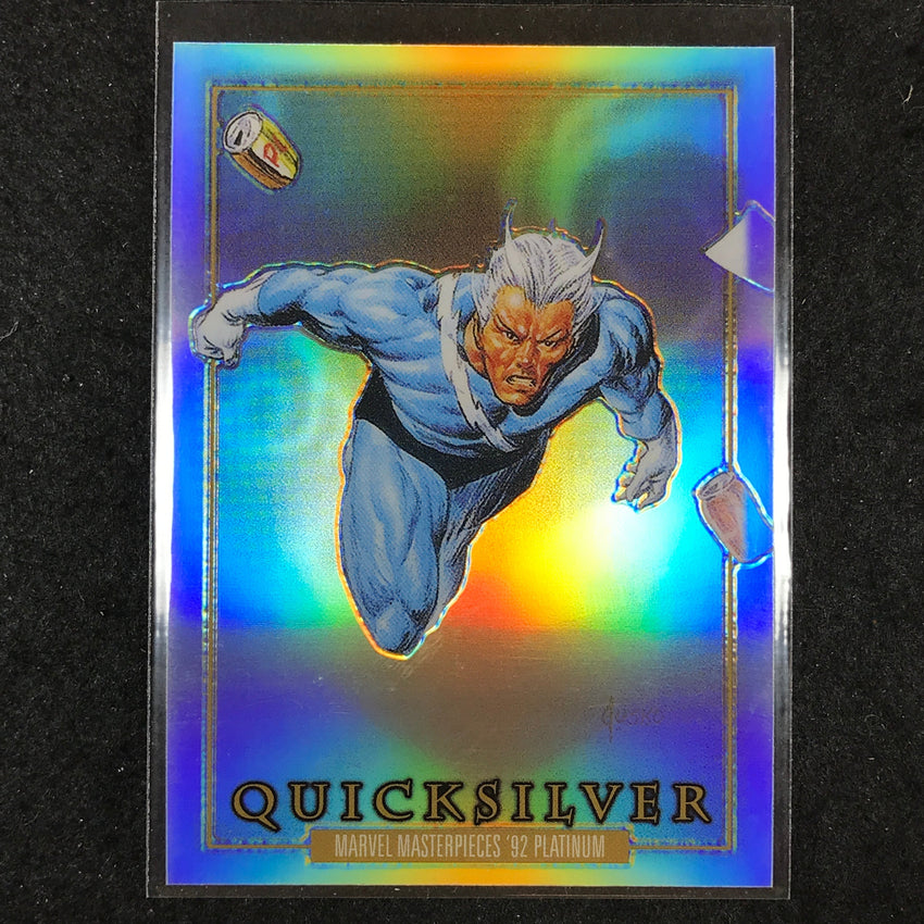 2024 Marvel Masterpieces '92 Platinum QUICKSILVER Base Rainbow #71