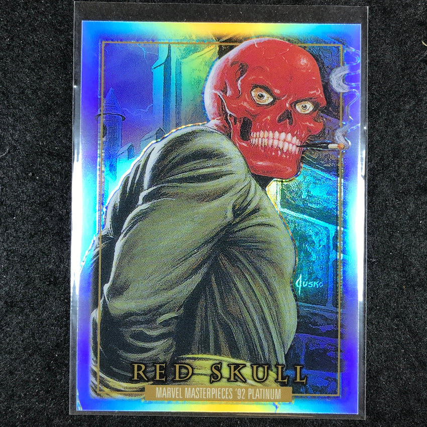 2024 Marvel Masterpieces '92 Platinum RED SKULL Base Rainbow #80