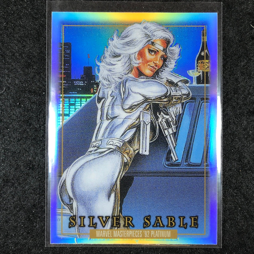 2024 Marvel Masterpieces '92 Platinum SILVER SABLE Base Rainbow #81