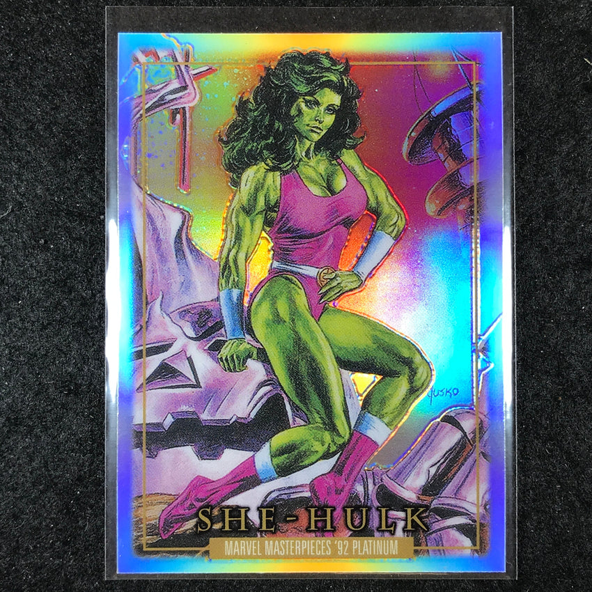 2024 Marvel Masterpieces '92 Platinum SHE-HULK Base Rainbow #82
