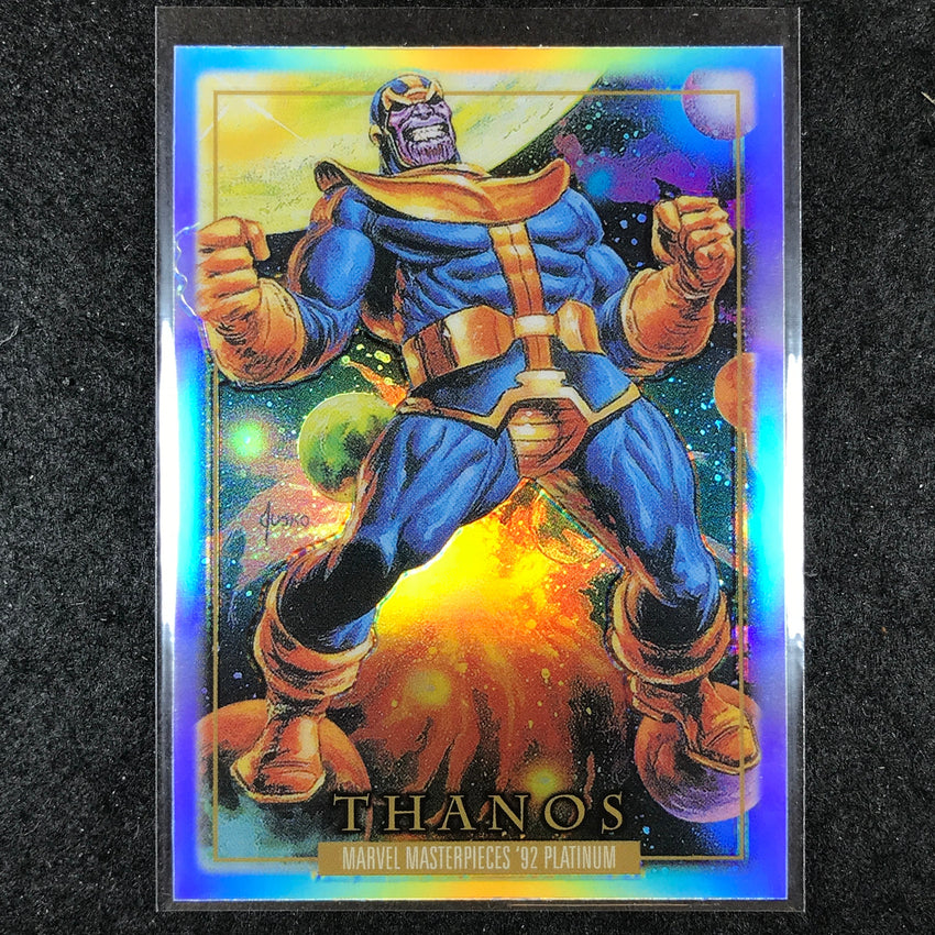 2024 Marvel Masterpieces '92 Platinum THANOS Base Rainbow #83