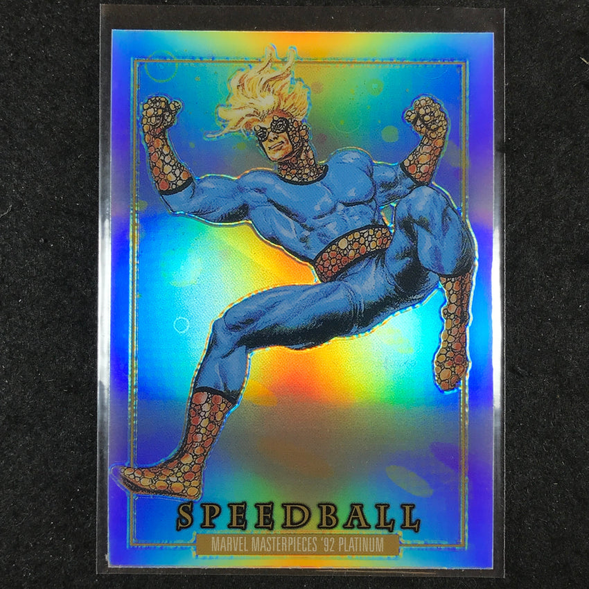 2024 Marvel Masterpieces '92 Platinum SPEEDBALL Base Rainbow #88