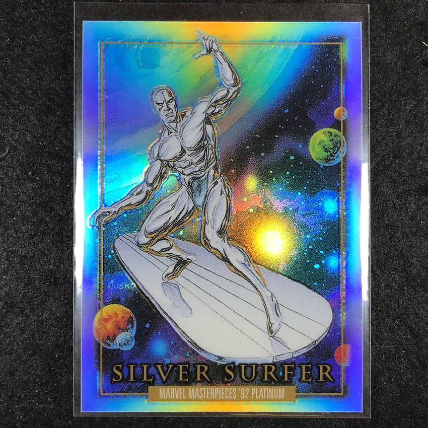 2024 Marvel Masterpieces '92 Platinum SILVER SURFER Base Rainbow #90