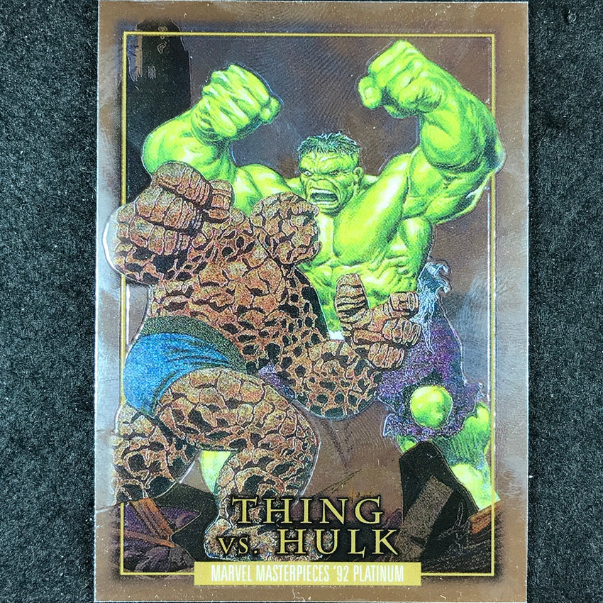 2024 Marvel Masterpieces '92 Platinum THING VS. HULK Battle Spectrum #1