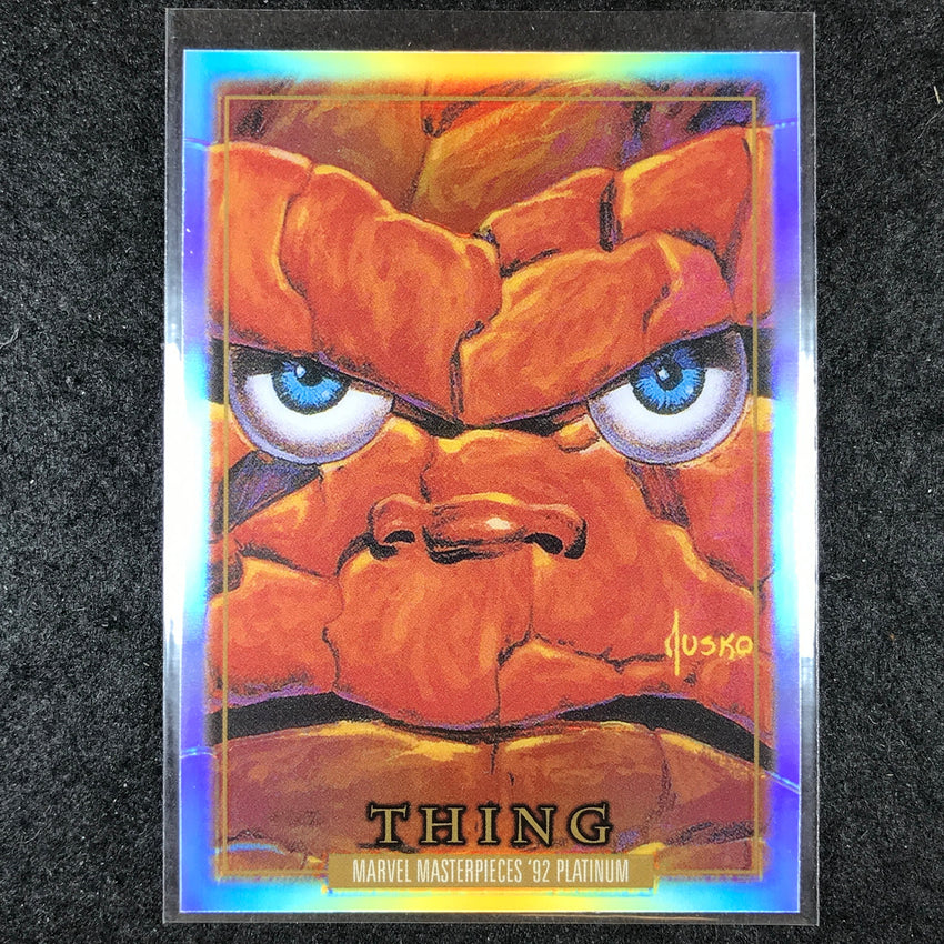 2024 Marvel Masterpieces '92 Platinum THING Base Rainbow #91