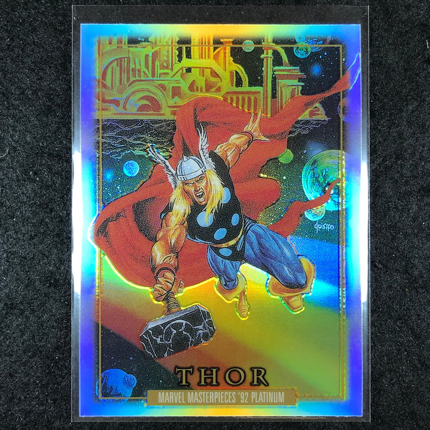 2024 Marvel Masterpieces '92 Platinum THOR Base Rainbow #92