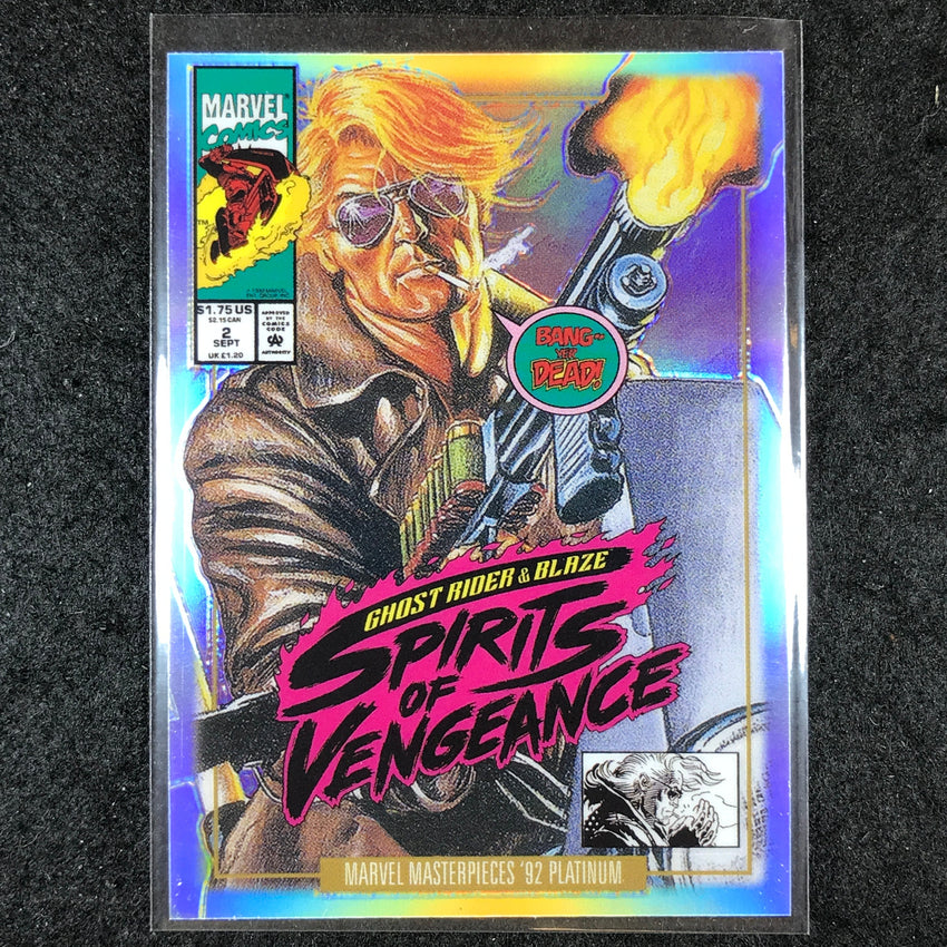 2024 Marvel Masterpieces '92 Platinum JOHNNY BLAZE Variant Cover Rainbow #2