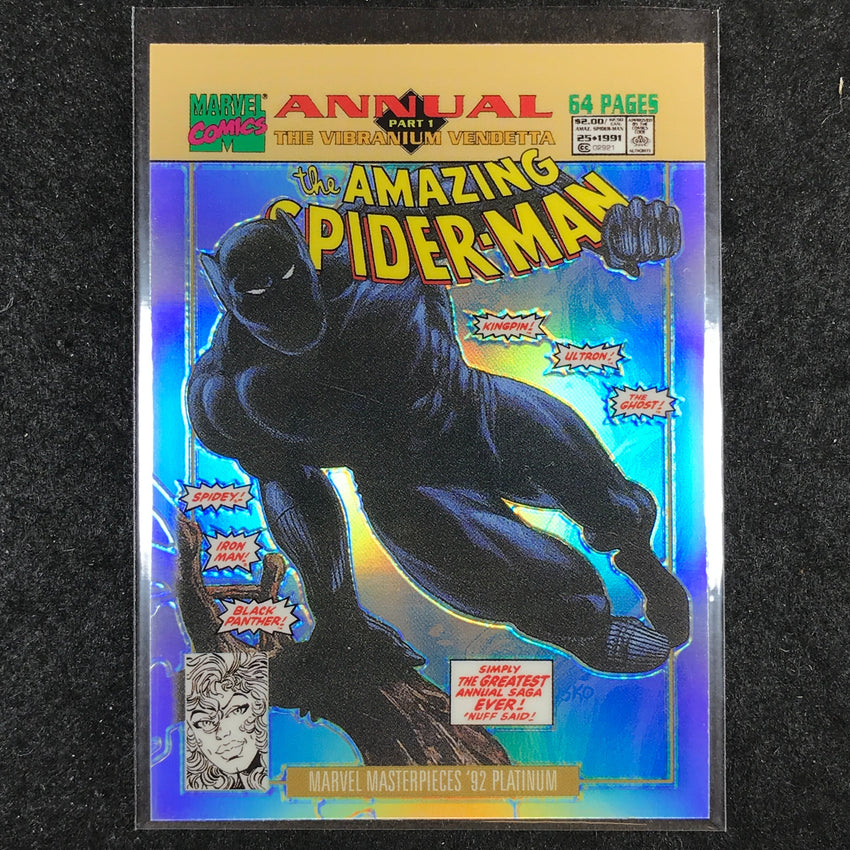 2024 Marvel Masterpieces '92 Platinum BLACK PANTHER Variant Cover Rainbow #4