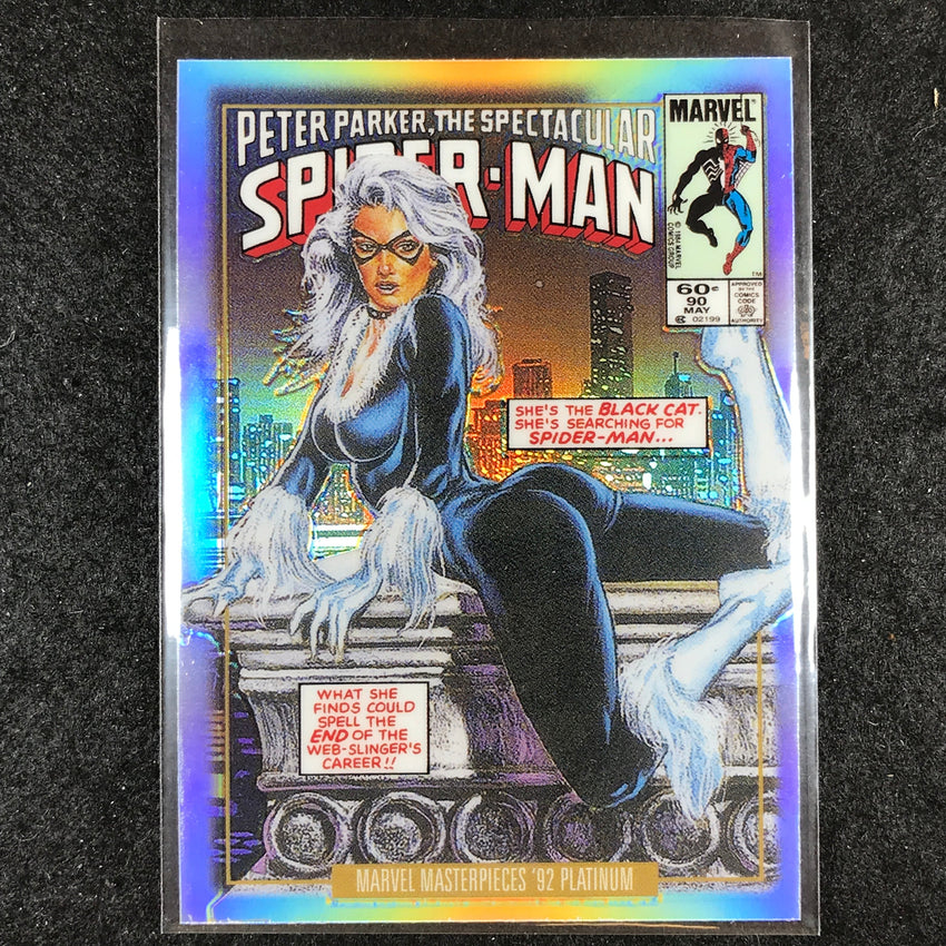 2024 Marvel Masterpieces '92 Platinum BLACK CAT Variant Cover Rainbow #5