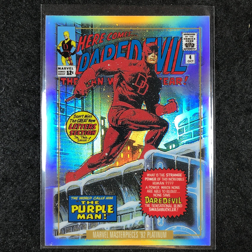 2024 Marvel Masterpieces '92 Platinum DAREDEVIL Variant Cover Rainbow #12