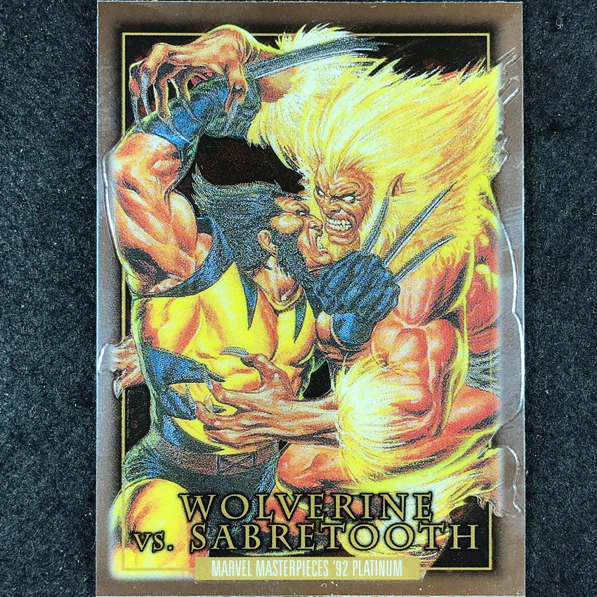 2024 Marvel Masterpieces '92 Platinum WOLVERINE VS SABRETOOTH Battle Spectrum #3