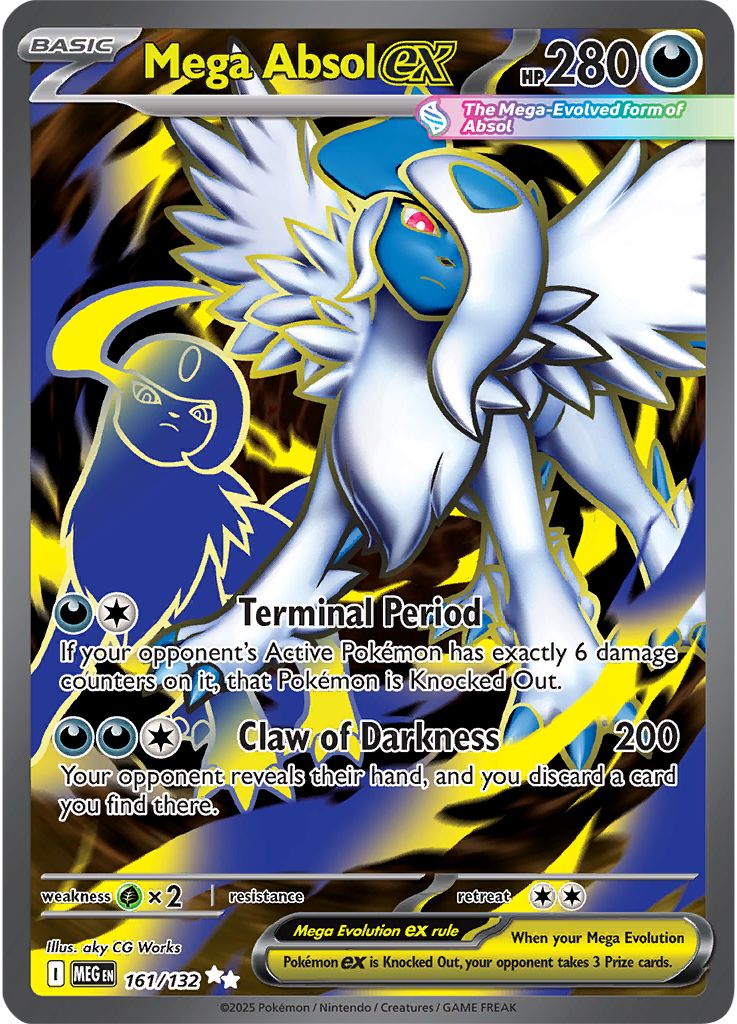 Mega Absol ex - [  161/132 ] - Ultra Rare - Pokemon ME01 Mega Evolution