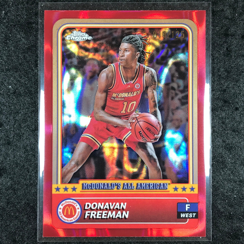 2024 Topps Chrome McDonald's All American DONAVAN FREEMAN Red Lava 11/125 #37
