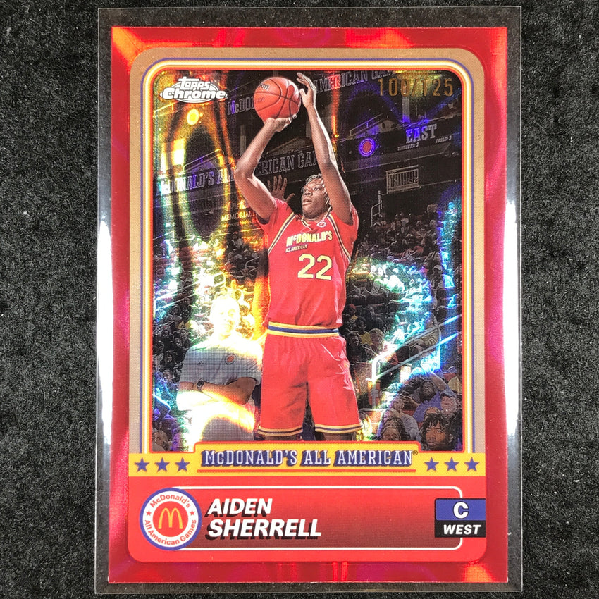 2024 Topps Chrome McDonald's All American AIDEN SHERRELL Red Lava 100/125 #42