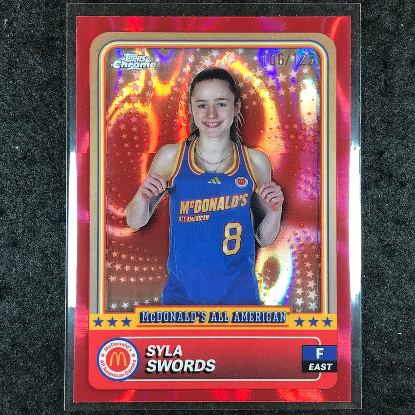 2024 Topps Chrome McDonald's All American SYLA SWORDS Red Lava 106/125 #61