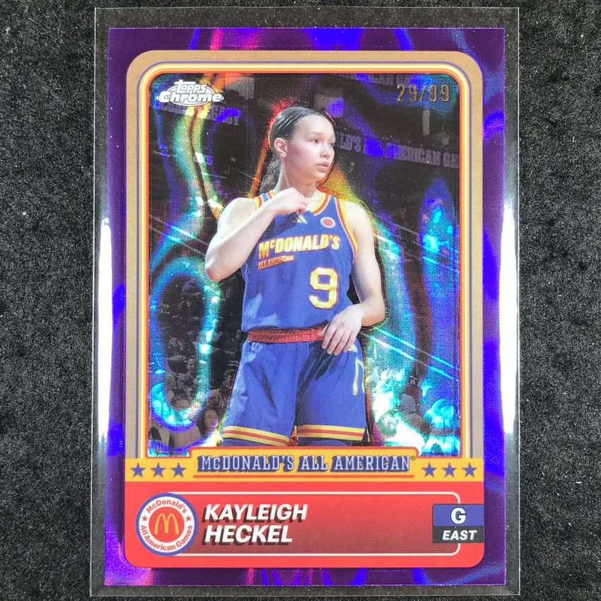 2024 Topps Chrome McDonald's All American KAYLEIGH HECKEL Purple Lava 29/99 #4