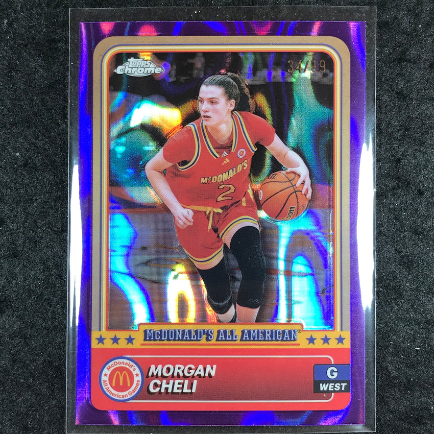 2024 Topps Chrome McDonald's All American MORGAN CHELI Purple Lava 34/99 #16