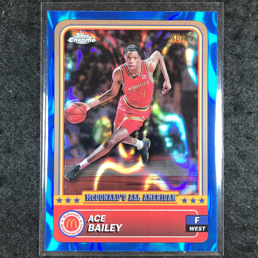 2024 Topps Chrome McDonald's All American ACE BAILEY Blue Lava 46/75 #34