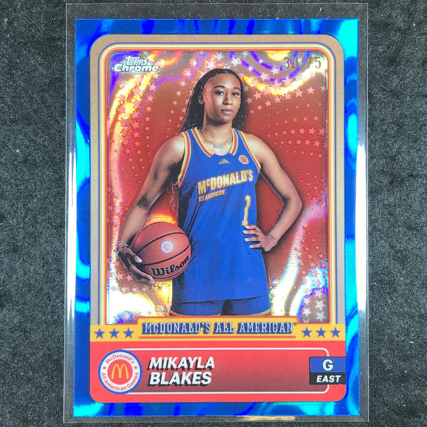 2024 Topps Chrome McDonald's All American MIKAYLA BLAKES Blue Lava 30/75 #51