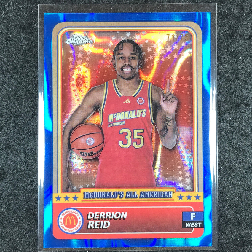2024 Topps Chrome McDonald's All American DERRION REID Blue Lava 71/75 #91