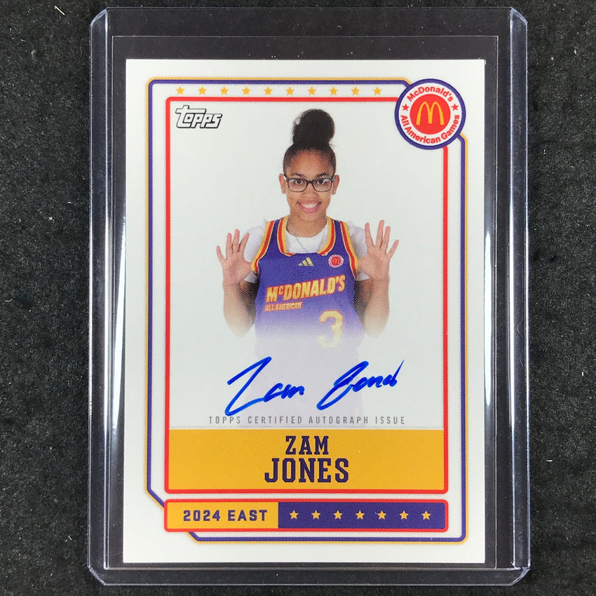 2024 Topps Chrome McDonald's All American ZAM JONES Event Autographs #ZJ