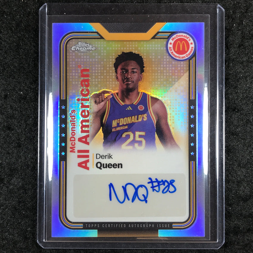 2024 Topps McDonald's All American DERIK QUEEN All American Auto Refractor #DER