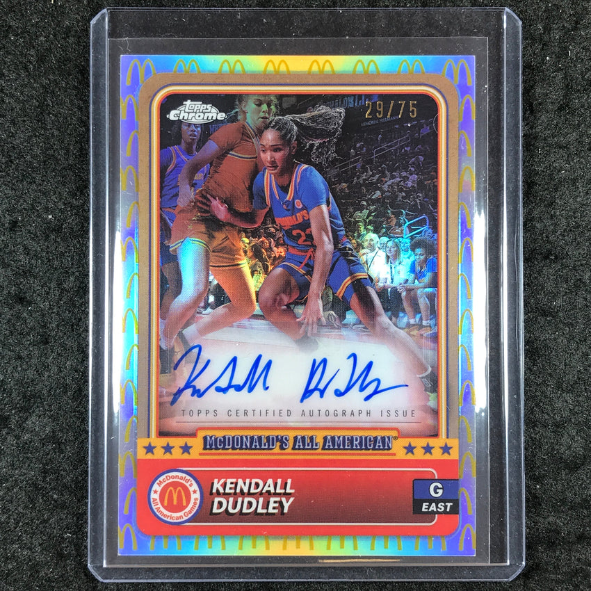 2024 Topps Chrome McDonald's All American KENDALL DUDLEY Action Auto Logo 29/75