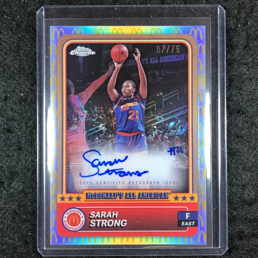 2024 Topps Chrome McDonald's All American SARAH STRONG Action Auto Logo 7/75