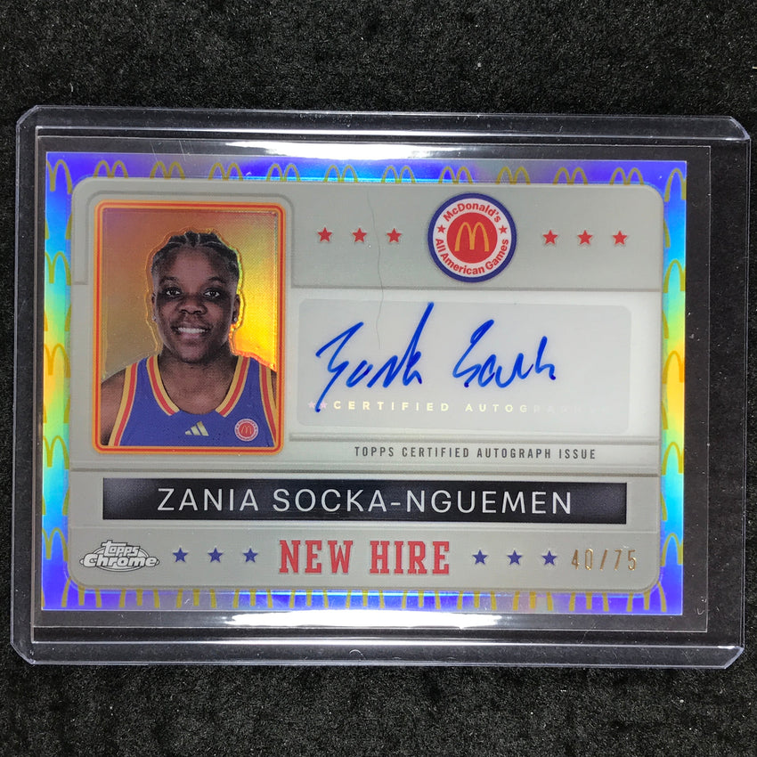 2024 Topps McDonald's All American ZANIA SOCKA-NGUEMEN New Hire Auto Logo 40/75