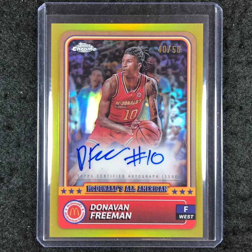 2024 Topps Chrome McDonald's All American DONAVAN FREEMAN Action Auto Gold 40/50