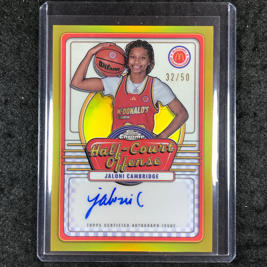 2024 Topps Chrome McDonald's All American JALONI CAMBRIDGE Half-Court Auto 32/50