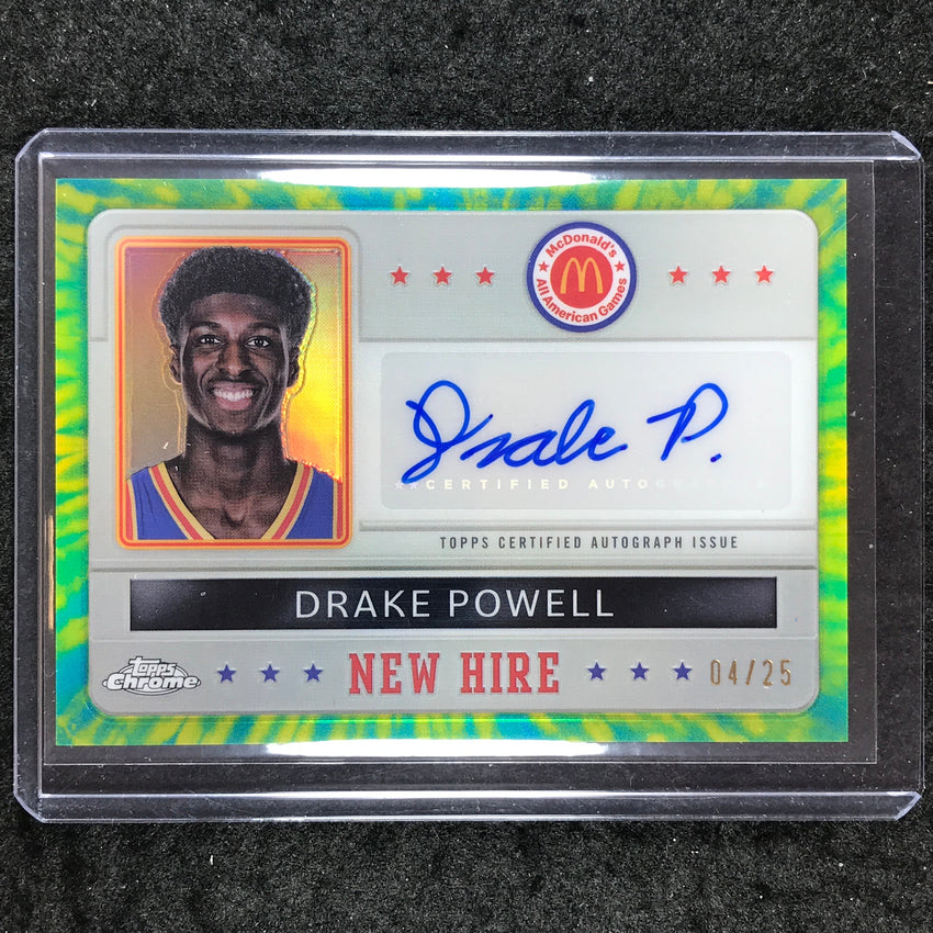 2024 Topps Chrome McDonald's All American DRAKE POWELL New Hire Badge Auto 4/25