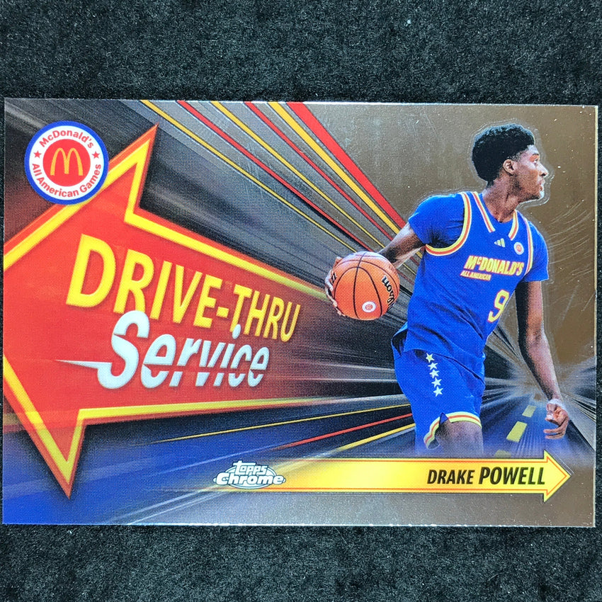 2024 Topps Chrome McDonald's All American DRAKE POWELL Drive Thru Base #DRP