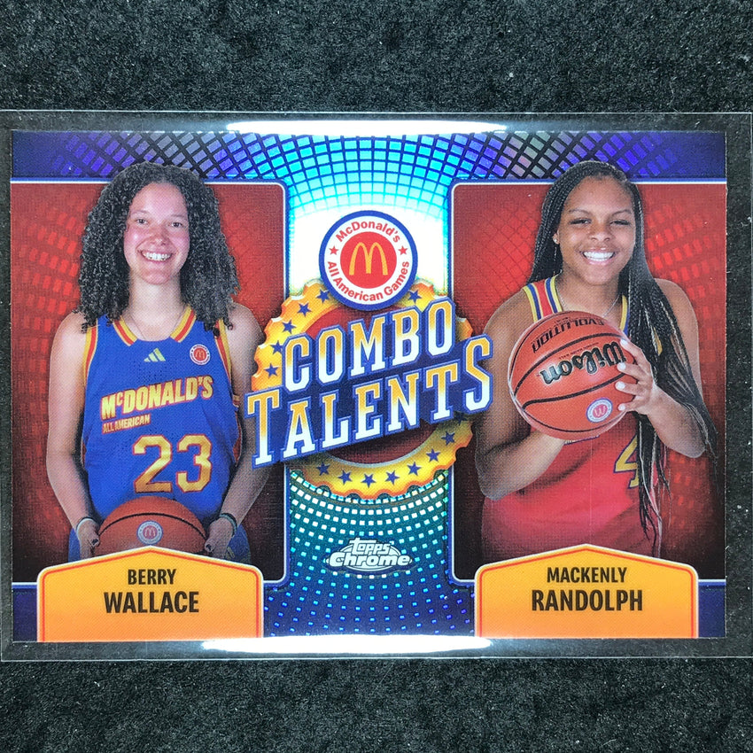 2024 Topps McDonald's All American WALLACE RANDOLPH Combo Talents Refractor #BER