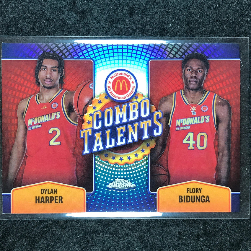 2024 Topps McDonald's All American HARPER BIDUNGA Combo Talents Refractor #DYH